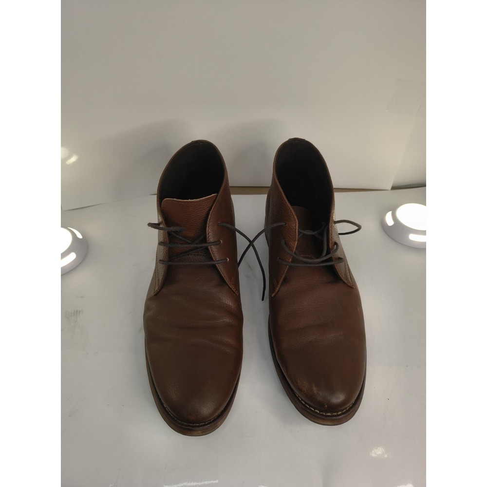 Mens Brown Leather Joseph Abboud Boots Lace Up Ankle Dress Casual Boots Size 13